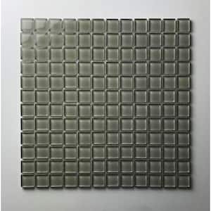Modern Design Styles Jade Green Square Mosaic 1 in. x 1 in. Glossy Glass Wall Floor and Pool Tile  (11 sq. ft.)