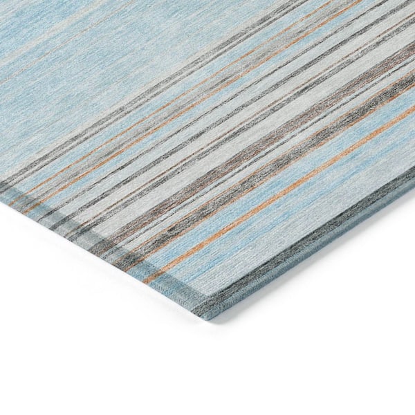 Chantille Machine Washable Indoor/Outdoor Abstract ACN979 Sky 1 ft. 8 in. x 2 ft. 6 in. Area Rug