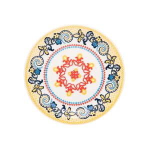 7.87 in. Floreal Orange and Yellow Salad Plates (Set of 12)
