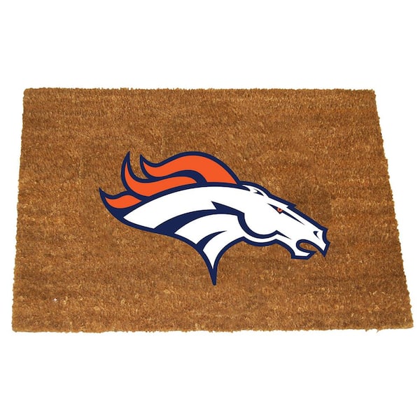 The Memory Company Denver Broncos 19.5 in. x 29.5 in. Coir Fiber Colored Logo Door Mat