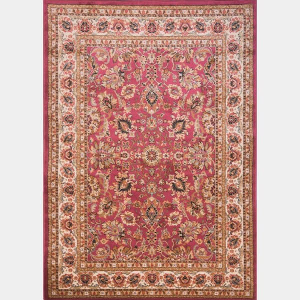 Home Dynamix Royalty Red 8 ft. x 10 ft. Indoor Area Rug