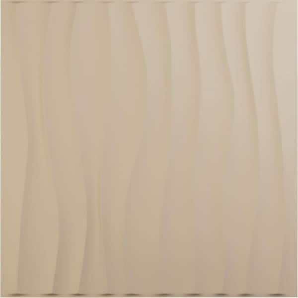 Ekena Millwork 19 5/8 in. x 19 5/8 in. Shoreline EnduraWall Decorative 3D Wall Panel, Smokey Beige (12-Pack for 32.04 Sq. Ft.)
