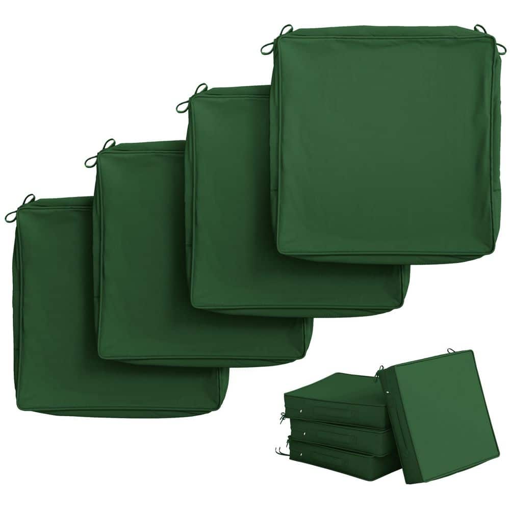 19 in. x 19 in. (4-Pack) Slipcover Repacement Outdoor Fade&Splash Resistant Couch Seat Cushion Cover Green price history on PriceWatchPro