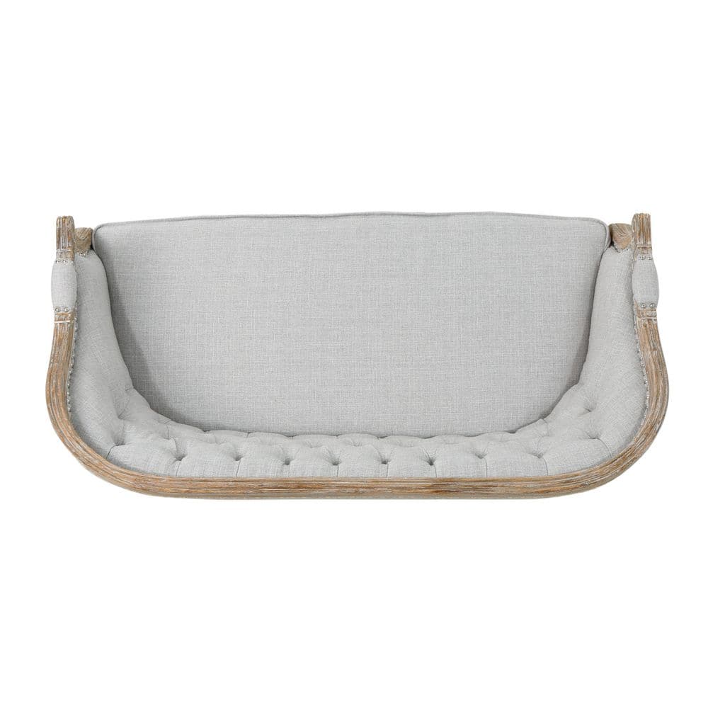 Elegant Chesterfield 49.5" Multicolor Fabric Loveseat with Nailhead Accents
