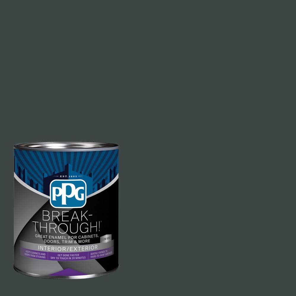 BreakThrough! 1 qt. PPG1405 Dark As Night Satin Door, Trim &