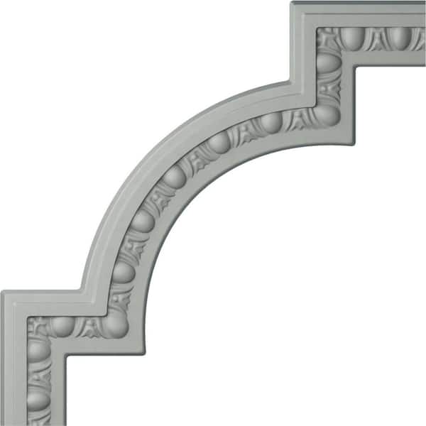 12-7/8 in. x 3/4 in. x 12-7/8 in. Urethane Raymond Egg and Dart Panel Moulding Corner (Matches Moulding PML02X00RA)