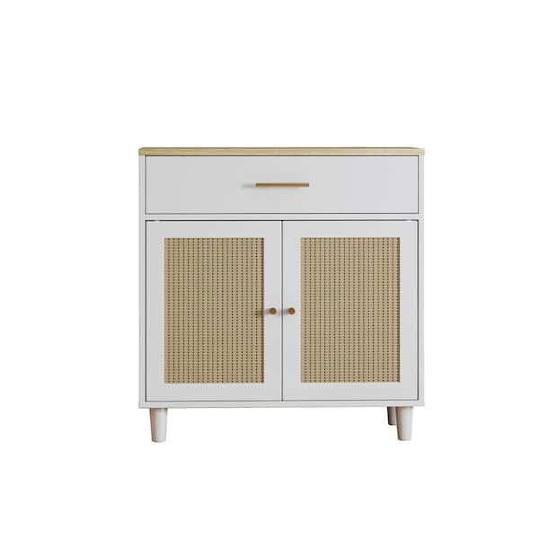 Unbranded 31.75 in. W x 15.75 in. D x 32.75 in. H White Linen Cabinet Cat Litter Box with 2-Doors, Scratch Pad for Bathroom