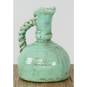 Blue Small Pitcher Decorative Vase