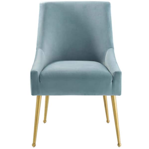 Modway Discern Light Blue Upholstered, Sky Blue Velvet Dining Chairs