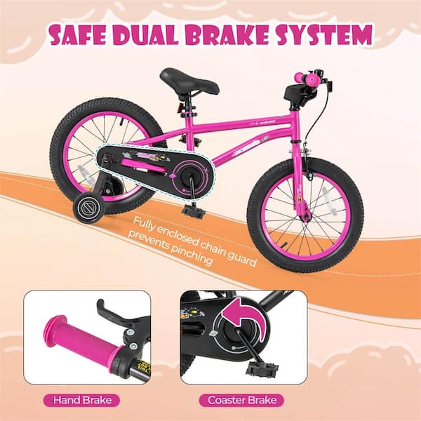 Costway 16 in. Kid's Bike for 4-Years to 7-Years Old with