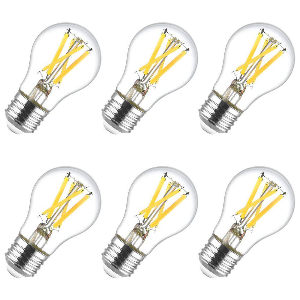 60-Watt Equivalent A15 Edison LED Bulb, 4000K Cool White, 8.5W, Dimmable, 750LM, CRI90, E26, A-Style, UL Listed (6-Pack) price history on PriceWatchPro
