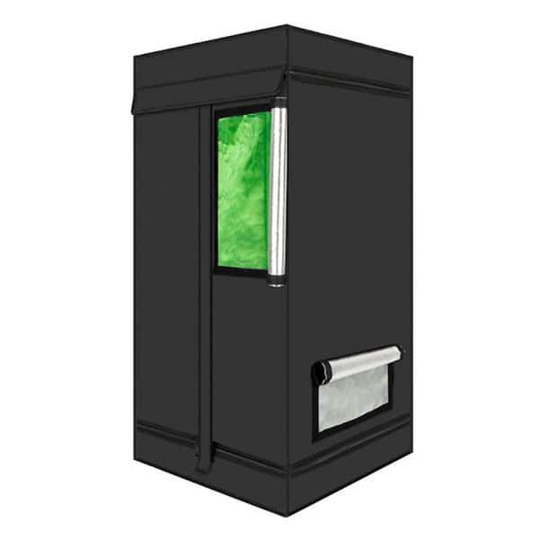 Unbranded 2.6 ft. x 2.6 ft. Green & Black Plant Grow Tent