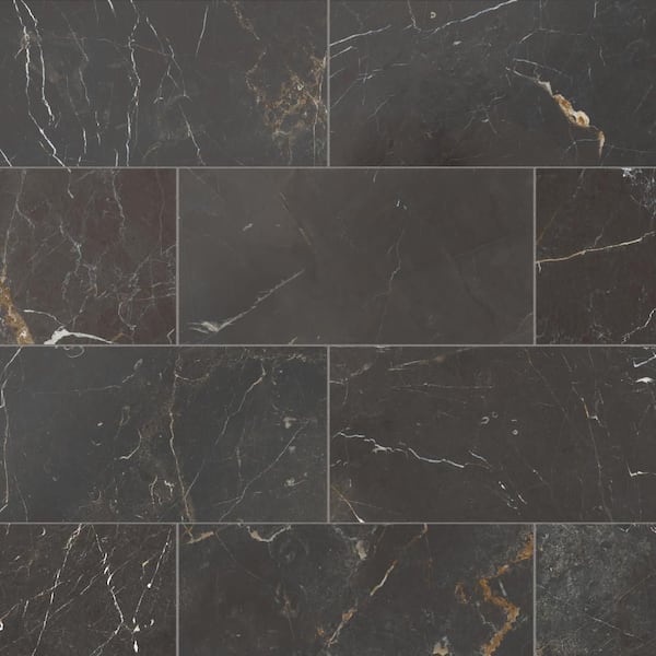 Reve Noir 12 in. x 24 in. Porcelain Floor and Wall Tile (11.63 sq. ft. /Case)