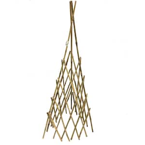 48 in. H Natural Bamboo Poles Teepee Finished