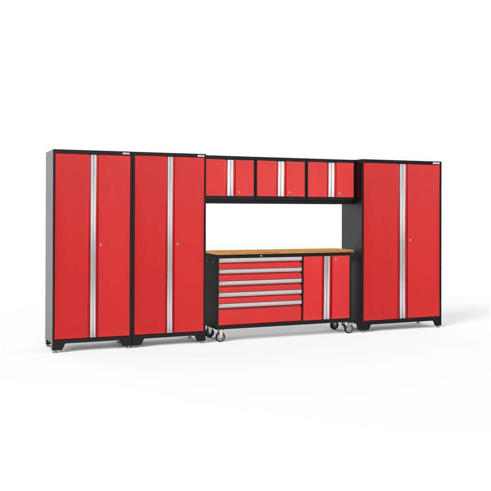 Bold Series 7-Piece 24-Gauge Steel Garage Storage System in Deep Red (174 in. W x 77 in. H x 18 in. D) price history on PriceWatchPro