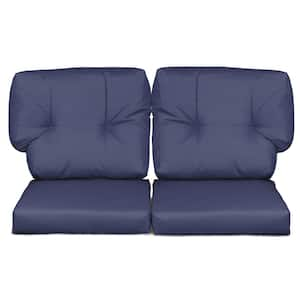 Costway 73 in. Indoor Outdoor Chaise Lounge Cushion Padded Recliner Cushion  in Navy HW67233NY - The Home Depot