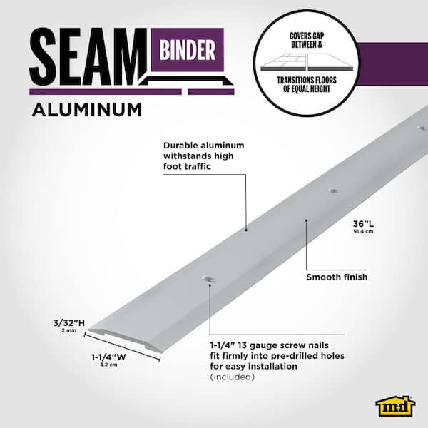 1-1/4 in. x 36 in. Polished Smooth Seam Binder