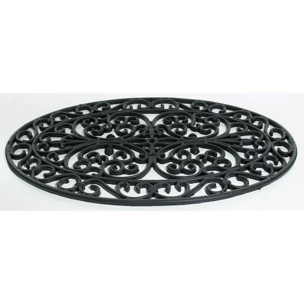 30 in. x 18 in. Black Rubber Outdoor Door Mat