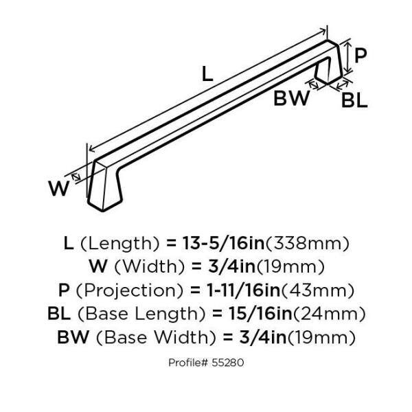 Oil Rubbed Bronze 12-Inch Appliance Pull with Mounting Hardware