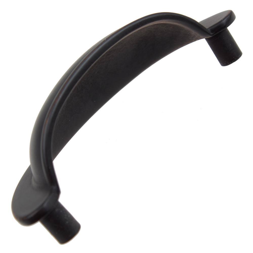 Oil Rubbed Bronze Traditional Cup Pull with Mounting Hardware