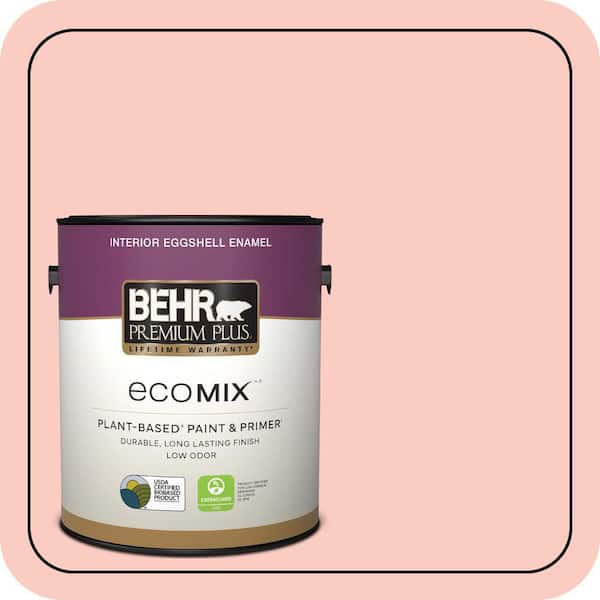 1 gal. #170A-2 Strawberry Mousse Eggshell Enamel EcoMix Plant-Based Interior Paint & Primer