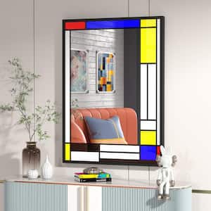 28 in. W x 36 in. H Rectangular Tempered Glass and Aluminum Alloy Framed Window Pane Wall Decor Bathroom Vanity Mirror