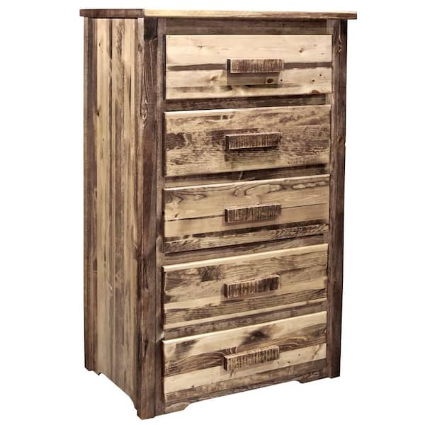 MONTANA WOODWORKS Homestead Collection 5-Drawer Early American Chest of Drawers