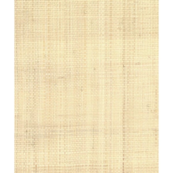 72 sq. ft. Latte Raffia Grasscloth Unpasted Wallpaper Roll