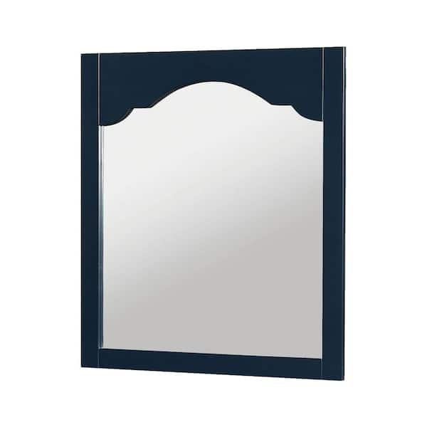Medium Rectangle Blue Classic Mirror (36 in. H x 32.25 in. W)