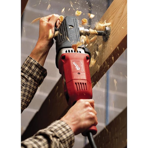 Milwaukee 13 Amp Corded 1/2 in. Super Hawg Hole Hawg Right Angle Drill  Driver 1680-20 - The Home Depot