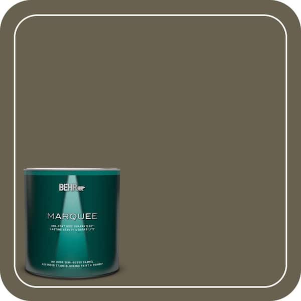 BEHR MARQUEE 1 qt. #PPU8-25 Ivy Topiary Semi-Gloss Enamel Interior Paint & Primer