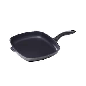 Classic Series Induction 11 in. Cast Aluminum Nonstick Square Frying Pan in Gray