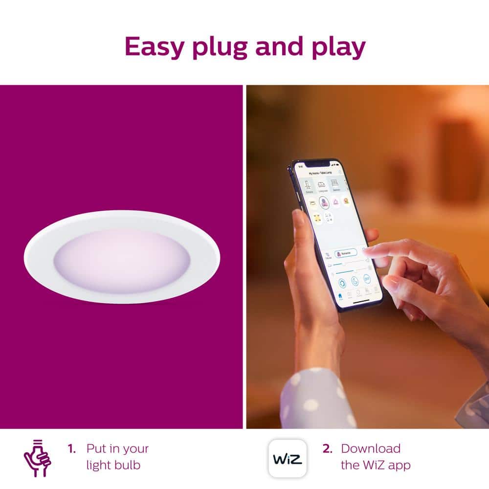Philips 6-Inch White Aluminum Smart Wi-Fi LED Recessed Downlight