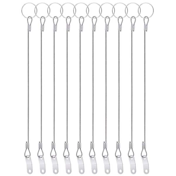 KIWDZFU Lifeline Series 11 in. Self Retracting Lifeline with Quick Release Ring, Rubber Coating and 10 Self-Drilling Screws