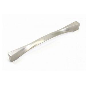 Twist 7-1/2 in. (190 mm) Center-to-Center Brushed Nickel Solid Zinc Alloy Drawer Pull (10-Pack)