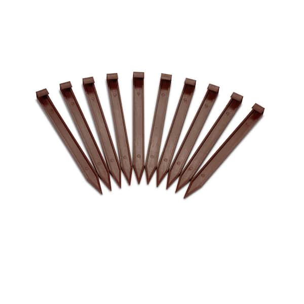 Vigoro 10 in. Brown Nylon Anchoring Stake - 10 ct.