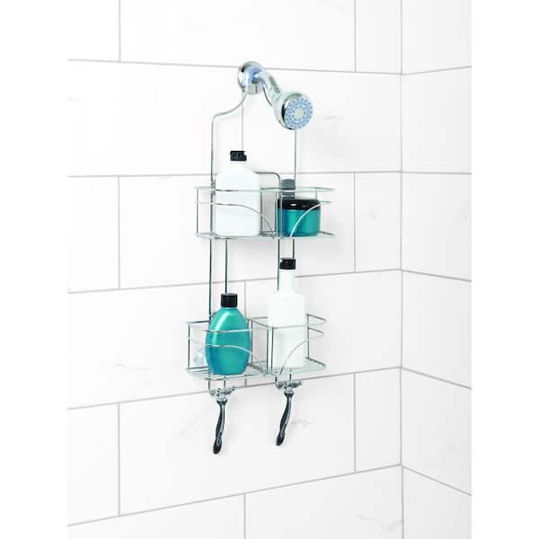 Zenna Home Premium Expandable Shower Caddy for Hand Held Shower or Tall  Bottles in Stainless Steel E7546STBB - The Home Depot