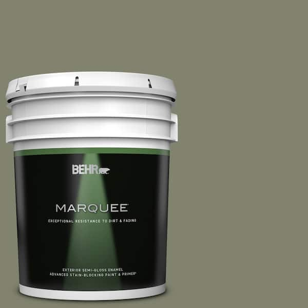 BEHR MARQUEE 5 gal. #PPU10-18 Lizard Green Semi-Gloss Enamel Exterior Paint & Primer