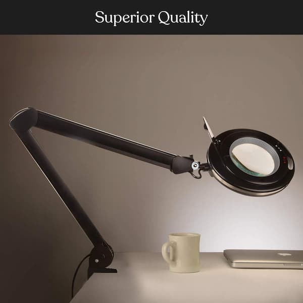 Table Top Magnifier with Light and Clamp - 60 Leds