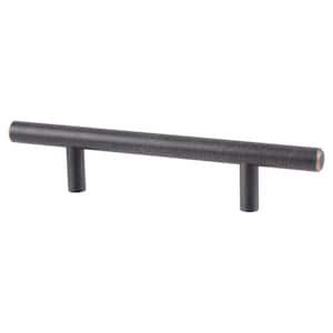Modern Steel 3-3/4 in. Center-to-Center Oil Rubbed Bronze Bar Cabinet Pull (10-Pack)
