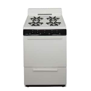 24 in. 2.97 cu. ft. Freestanding Gas Range in Biscuit