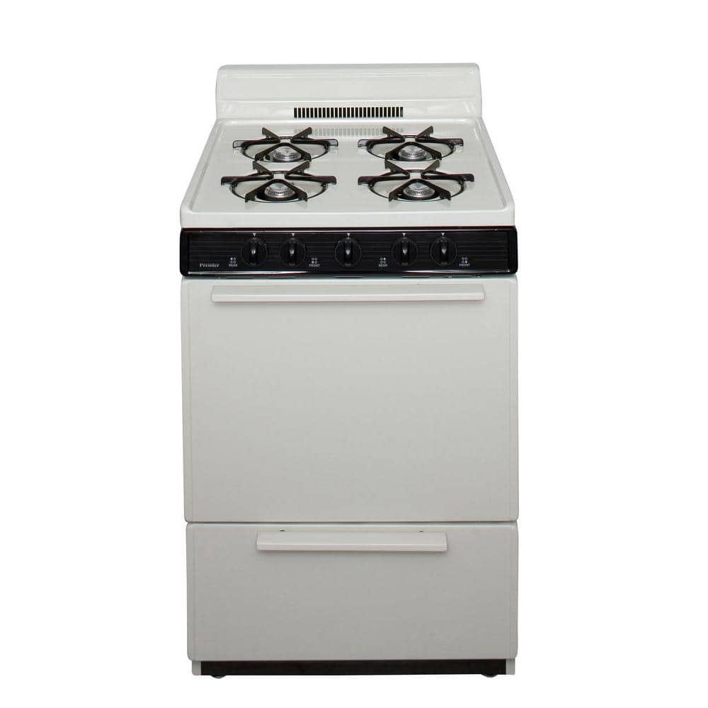 24 in. 2.97 cu. ft. Battery Spark Ignition Gas Range in Biscuit with Black Trim price history on PriceWatchPro