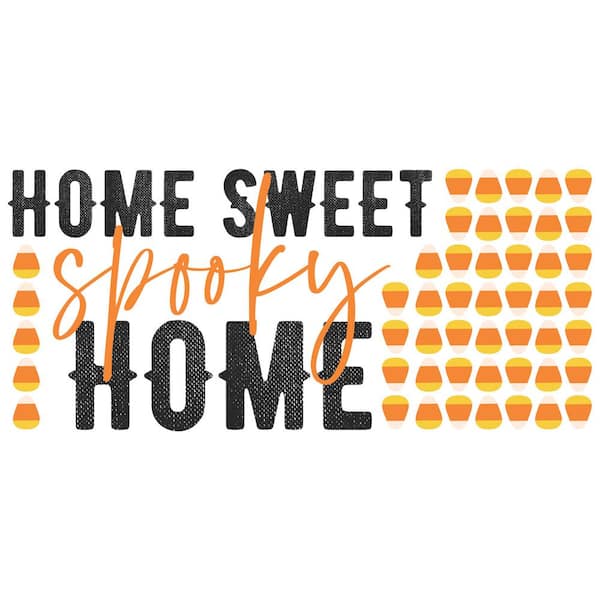 RoomMates Home Sweet Spooky Home Quote Multi-Colored Vinyl Wall Decal