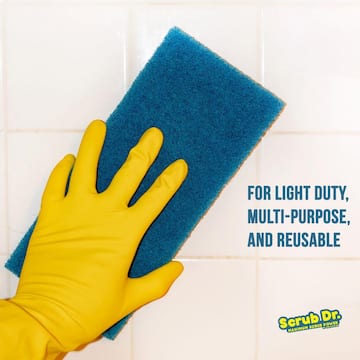 The Tile Doctor 10 in. x 4.5 in. x 1 in. Multi-Color Water Based Latex Resins Maximum Scrub Power Pads Starter Pack (8-Pack) 8packwbgblcombo