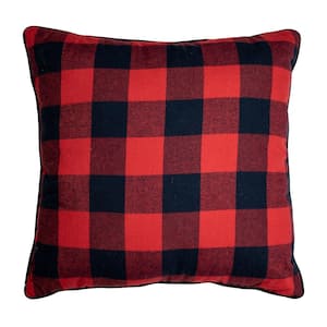 Bear Campfire Red Polyester 18 in. x 18 in. Square Decorative Throw Pillow