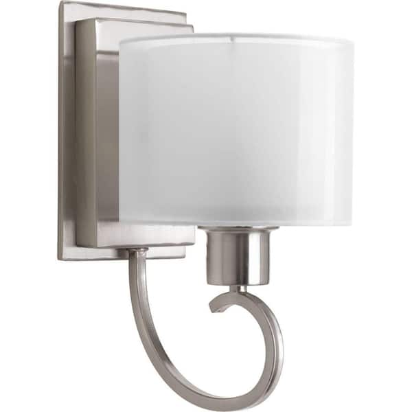 Progress Lighting Invite Collection 1-Light Brushed Nickel Wall Sconce