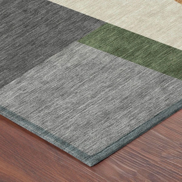 Chantille Machine Washable Indoor/Outdoor Abstract ACN2446 Gray 8 ft. x 10 ft. Area Rug