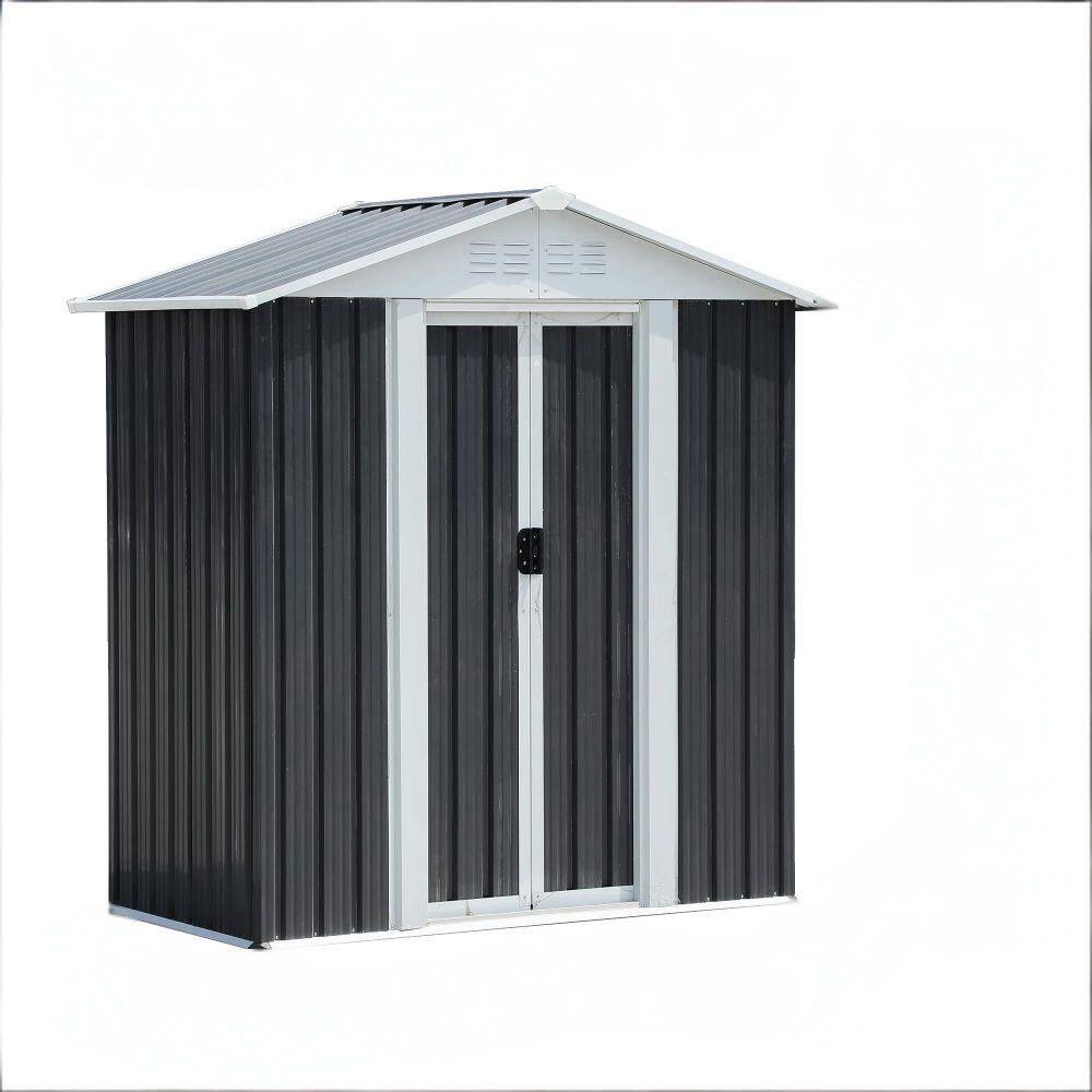 3 ft. W x 5 ft. D Metal Outdoor Storage Shed, Patio Tool House, Gray (15 sq. ft.) price history on PriceWatchPro