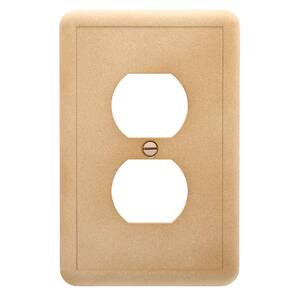 Decora Brown 1-Gang Audio/Video Wall Plate (1-Pack)