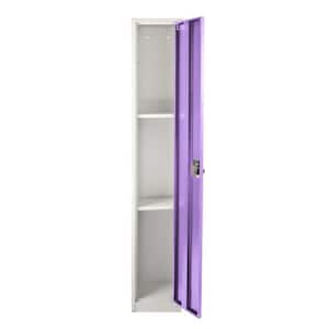 629-Series 72 in. H 1-Tier Steel Key Lock Storage Locker Free Standing Cabinets for Home, School, Gym in Purple (2-Pack)